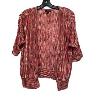 ANA Knit Open Front Cardigan Patterned Three Quarter Sleeves Womens Petite Large